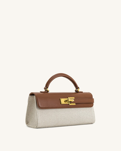 Jw Pei Keyla Top Handbag Brown Canvas