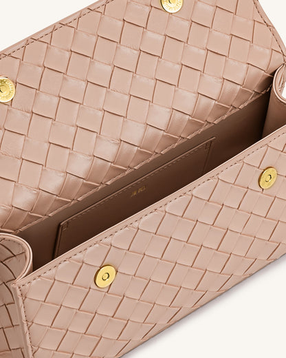 Jw Pei Keyla Weave Texture Top Handle Bag Pink
