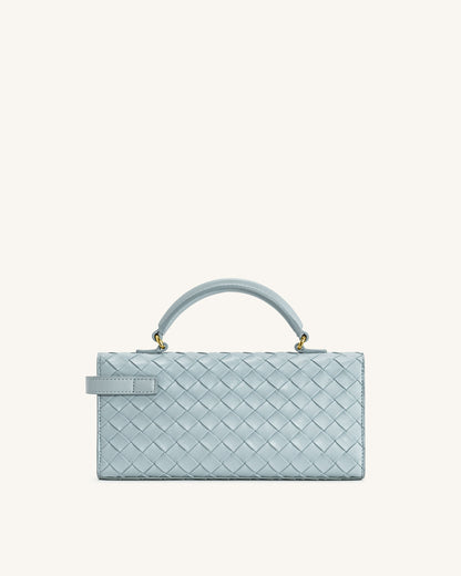 Jw Pei Keyla Weave Texture Top Handle Bag Blue