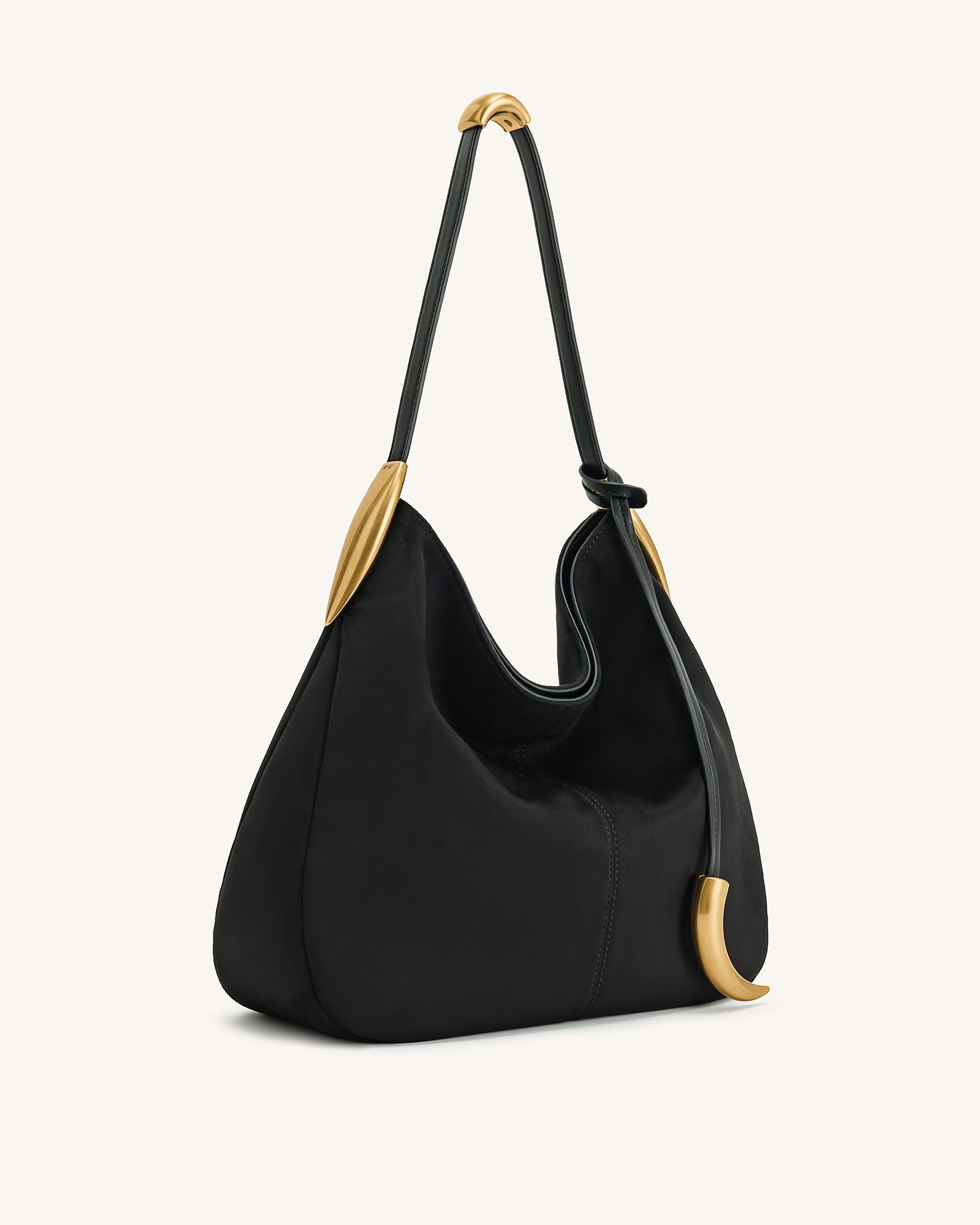 Jw Pei Nina Metal Charm Hobo Bag Black