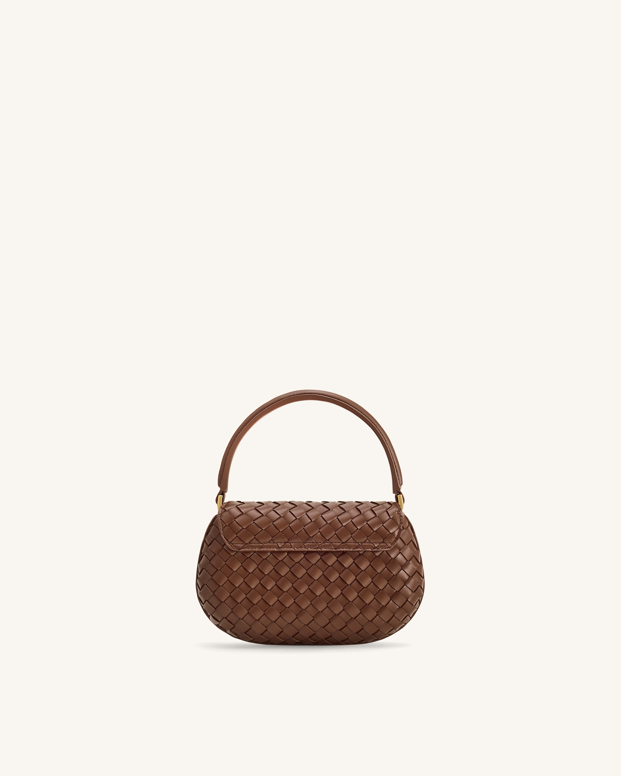 Jw Pei Zuri Hand Woven Round Top Handle Bag Brown