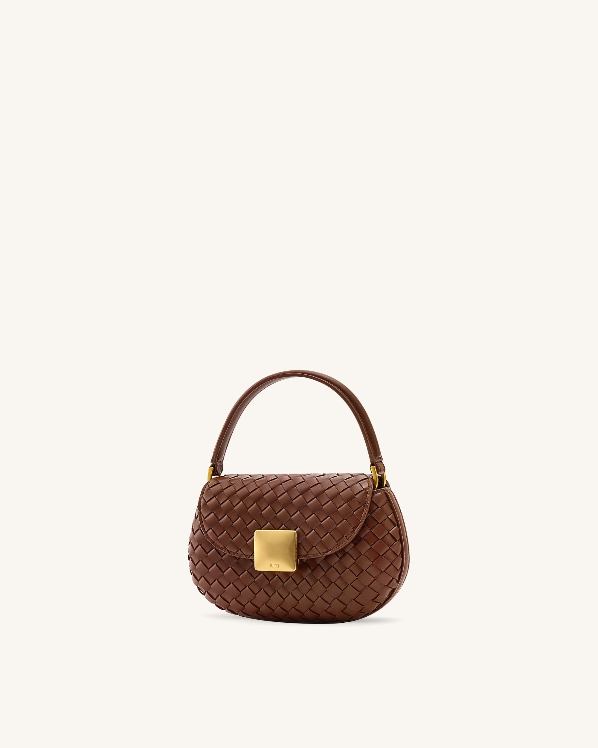 Jw Pei Zuri Hand Woven Round Top Handle Bag Brown