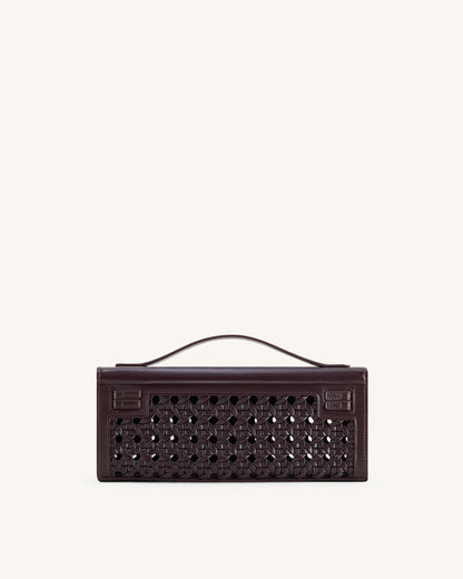 Jw Pei Bria Structured Top Handle Bag Dark Red