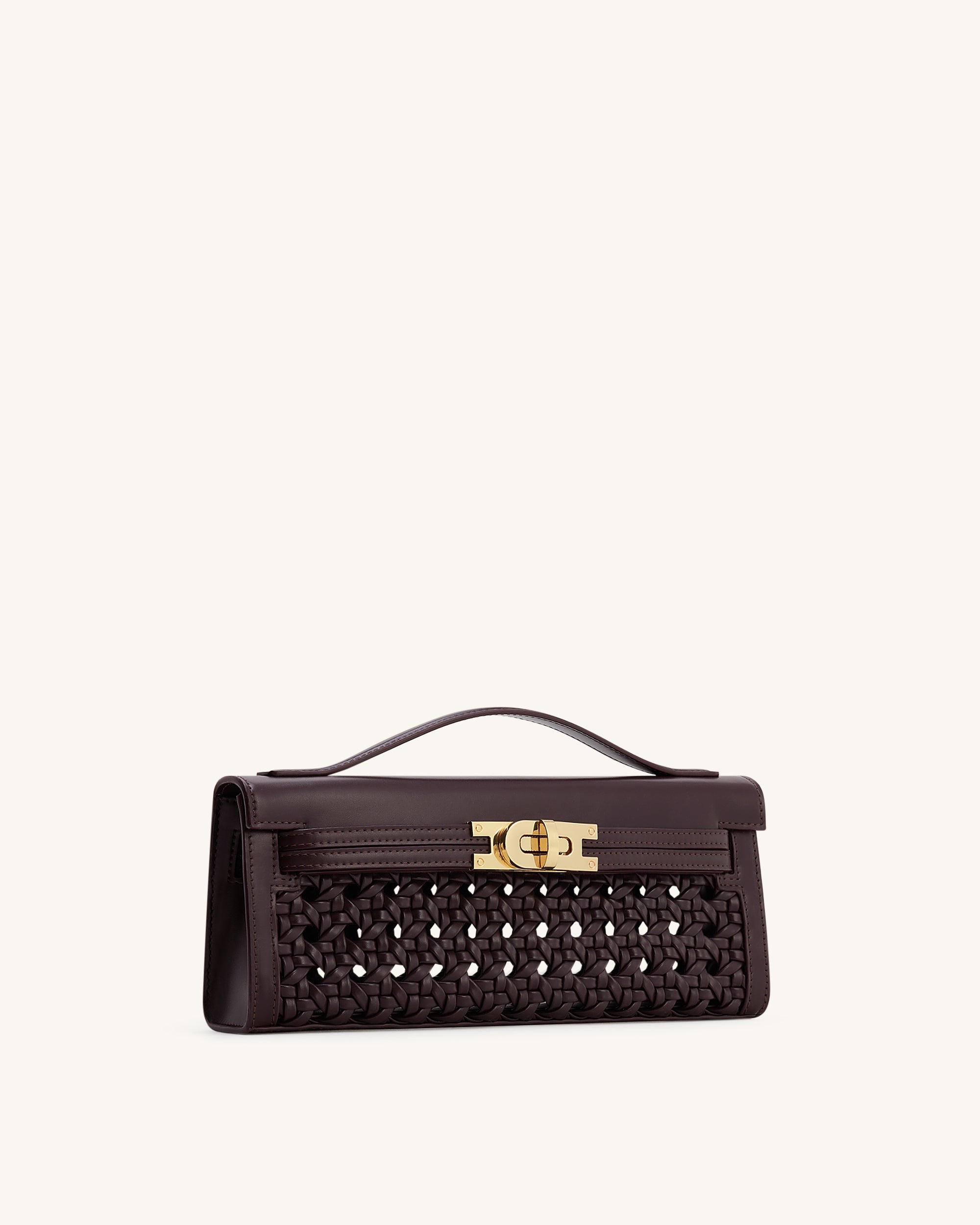 Jw Pei Bria Structured Top Handle Bag Dark Red