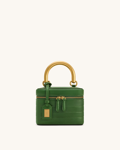 Jw Pei Evelyn Quilted Box Top Handle Bag Green