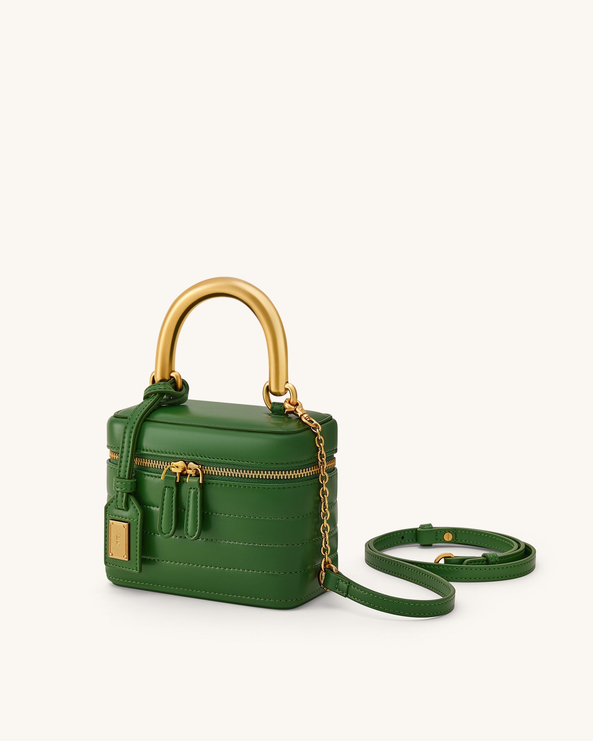 Jw Pei Evelyn Quilted Box Top Handle Bag Green