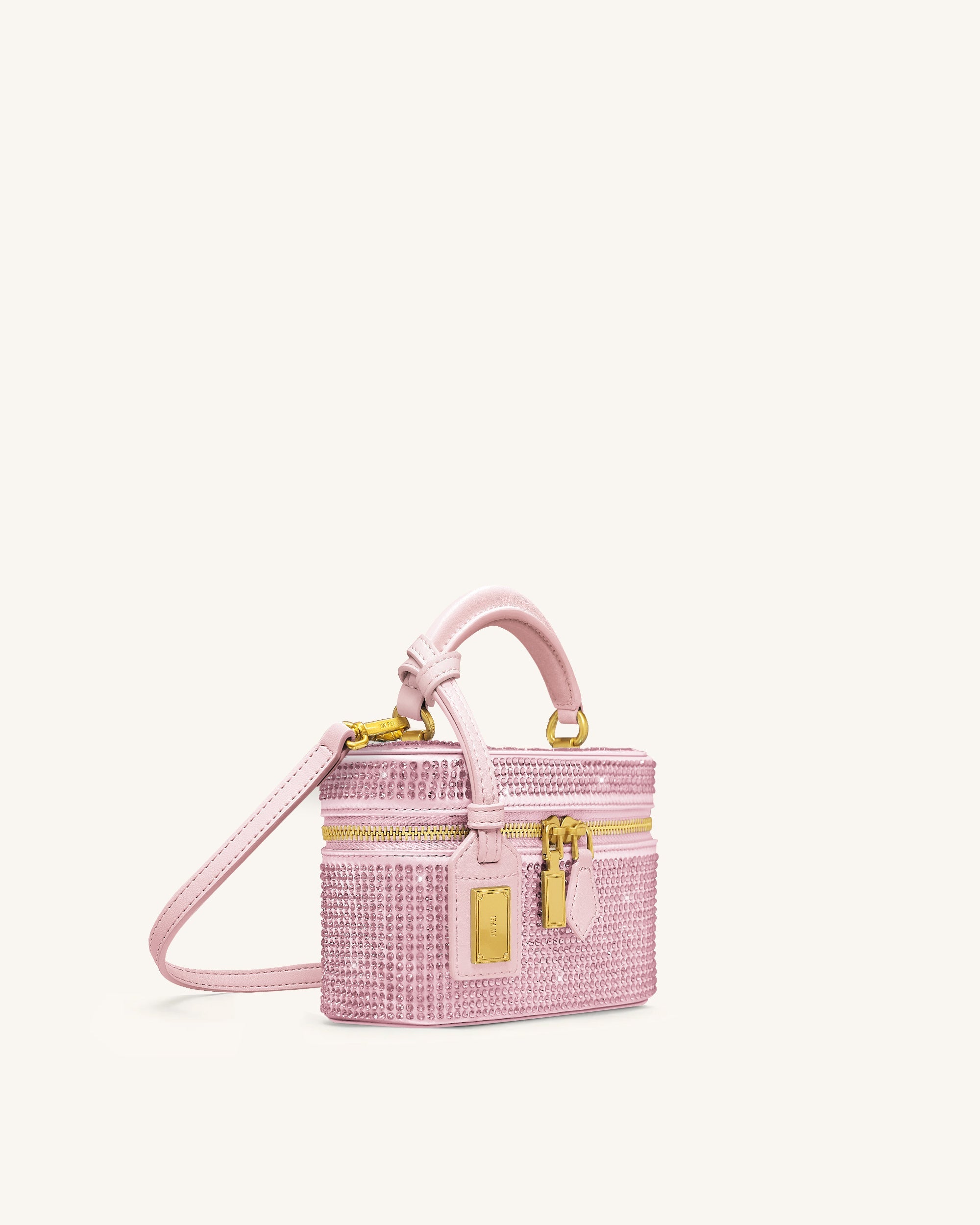 Jw Pei Cleo Artificial Crystal Box Shape Top Handle Bag Pink