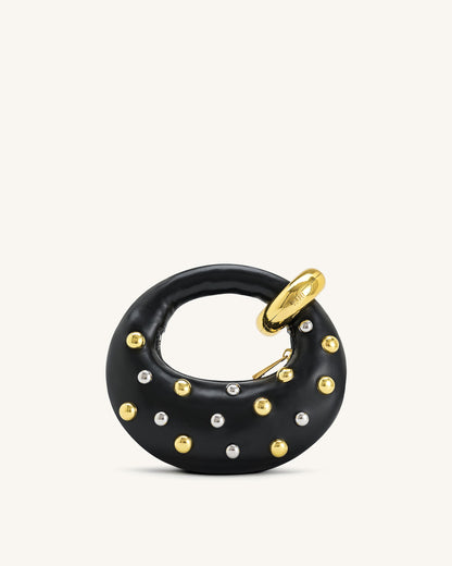 Jw Pei Abacus Studded Mini Top Handle Bag Black