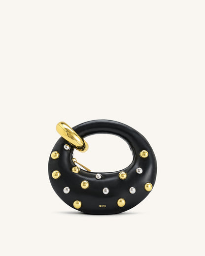 Jw Pei Abacus Studded Mini Top Handle Bag Black