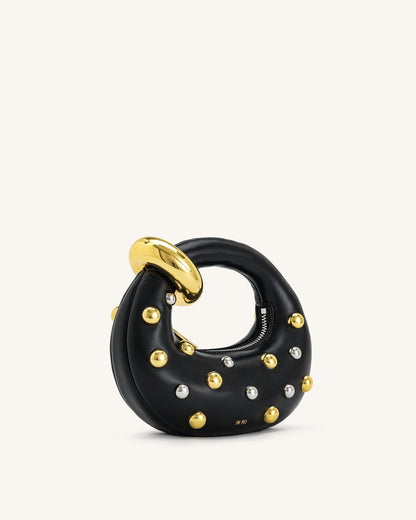 Jw Pei Abacus Studded Mini Top Handle Bag Black