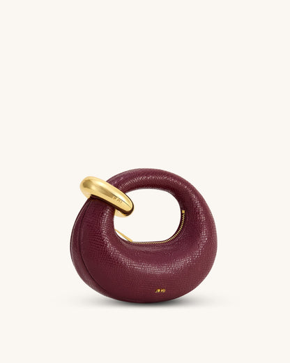 Jw Pei Abacus Faux Snake Effect Mini Top Handle Bag Burgundy