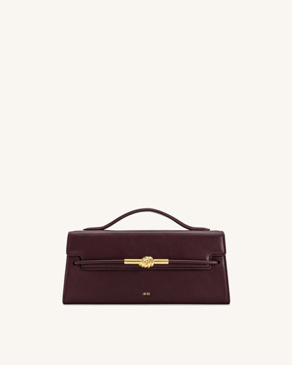 Jw Pei Lena Metal Rope Knot Top Handle Bag Deep Claret