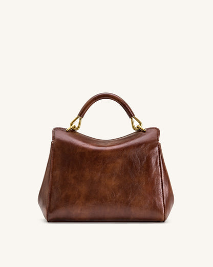 Jw Pei Lucia Classic Top Handle Bag Coffee Brown