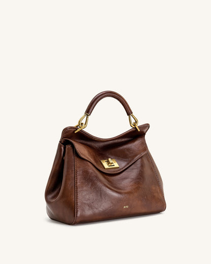 Jw Pei Lucia Classic Top Handle Bag Coffee Brown