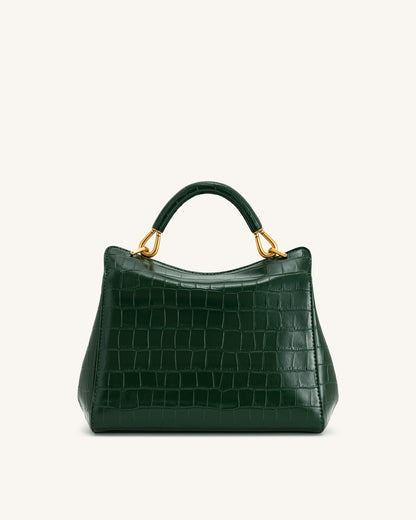 Jw Pei Lucia Classic Top Handbag Green Croc