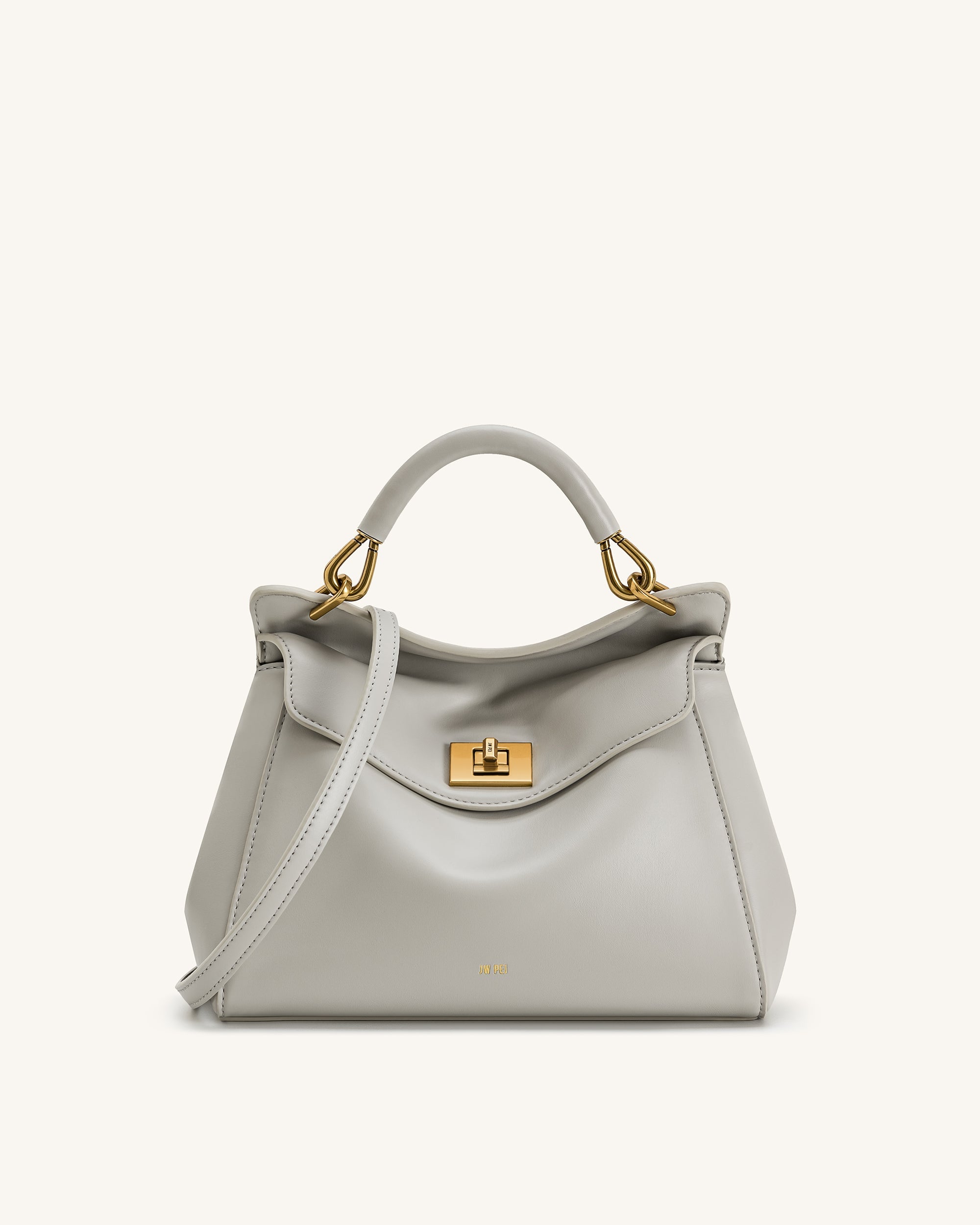 Jw Pei Lucia Classic Top Handle Bag Light Gray