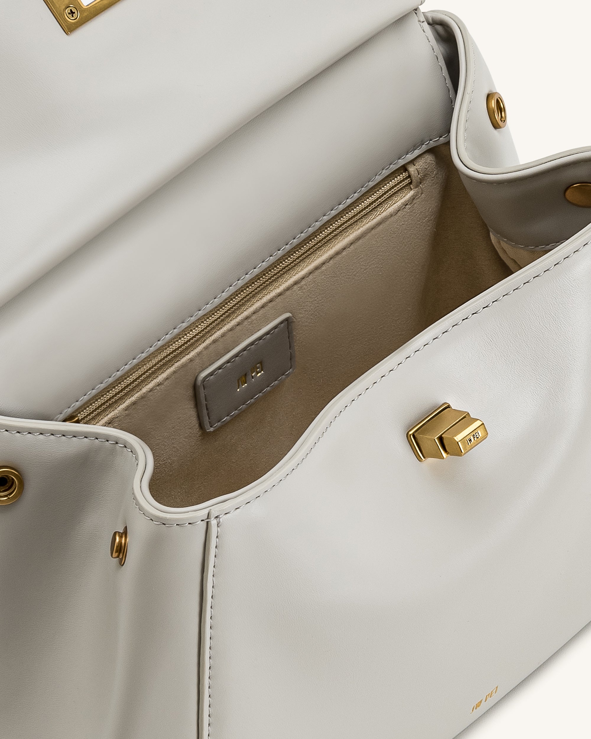 Jw Pei Lucia Classic Top Handle Bag Light Gray