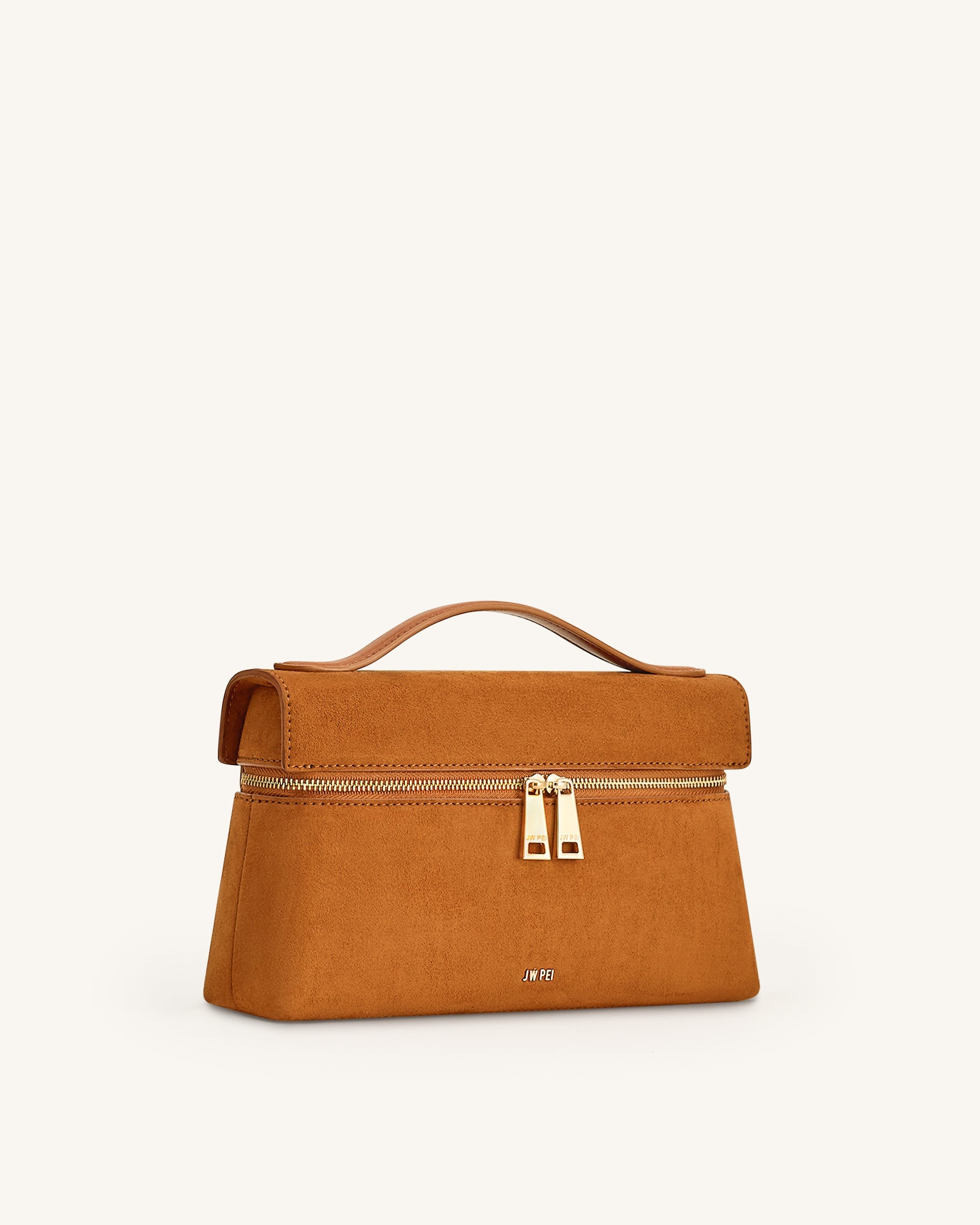 Jw Pei Thea Faux Suede Top Handle Bag Camel
