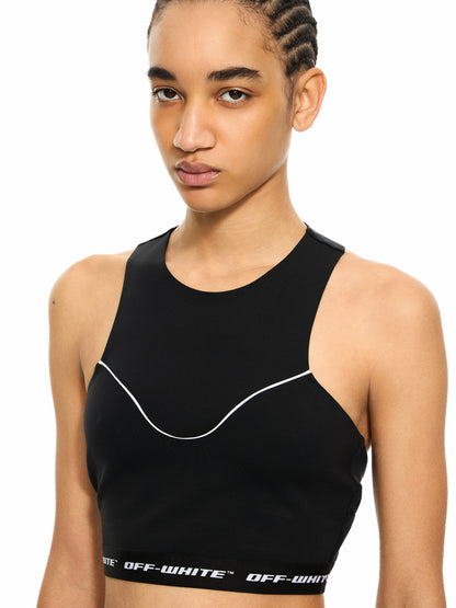 Off-White Logoband Crop Top Black