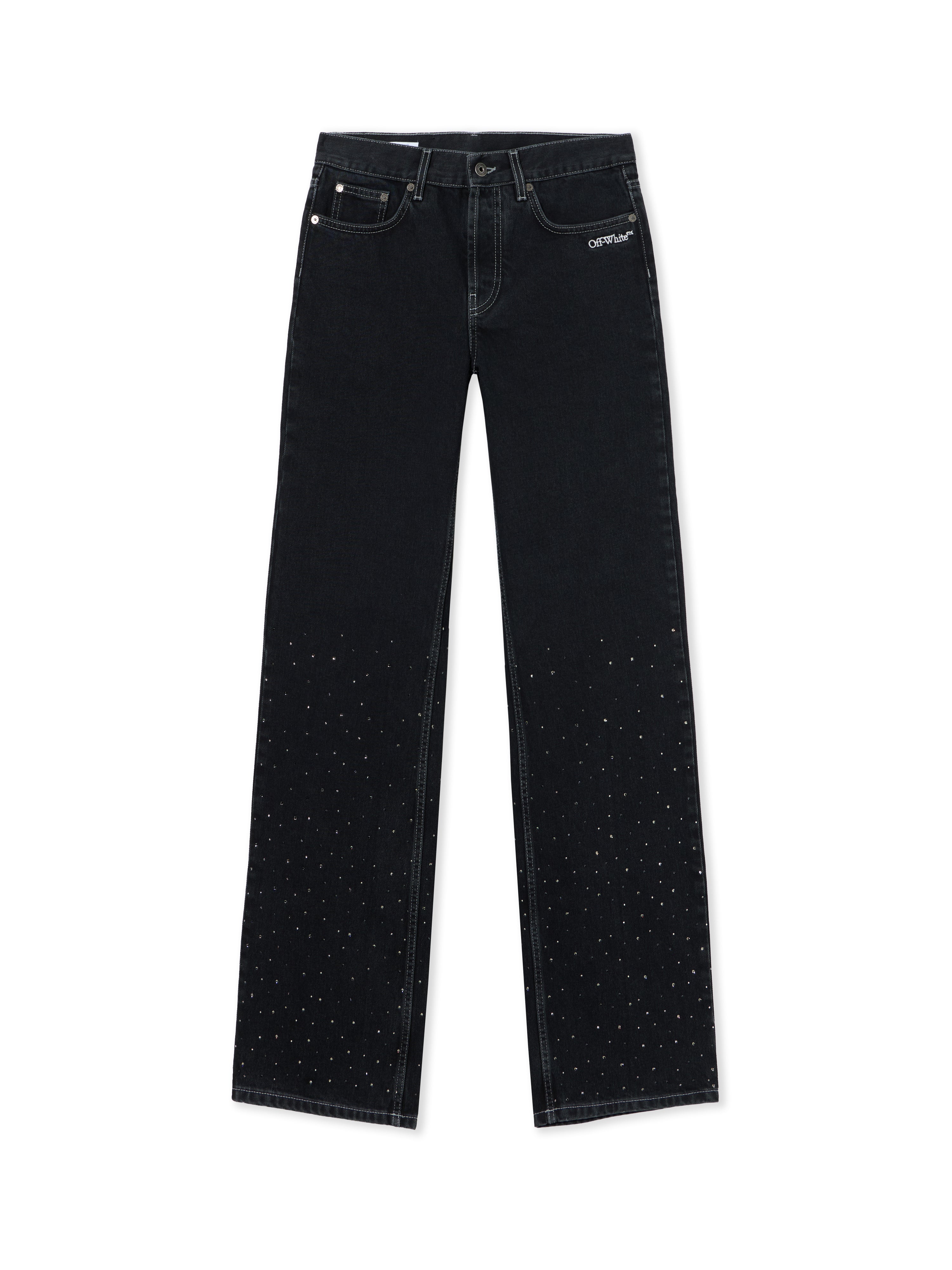 Off-White Ow X Swarovski Denim Susy Pants Black