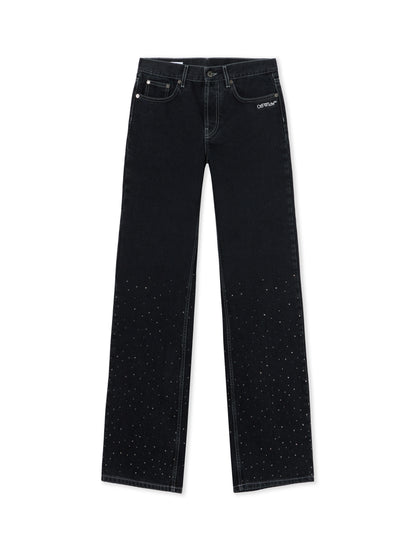 Off-White Ow X Swarovski Denim Susy Pants Black