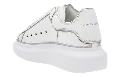 Alexander McQueen Oversized White Silver Hologram Trim