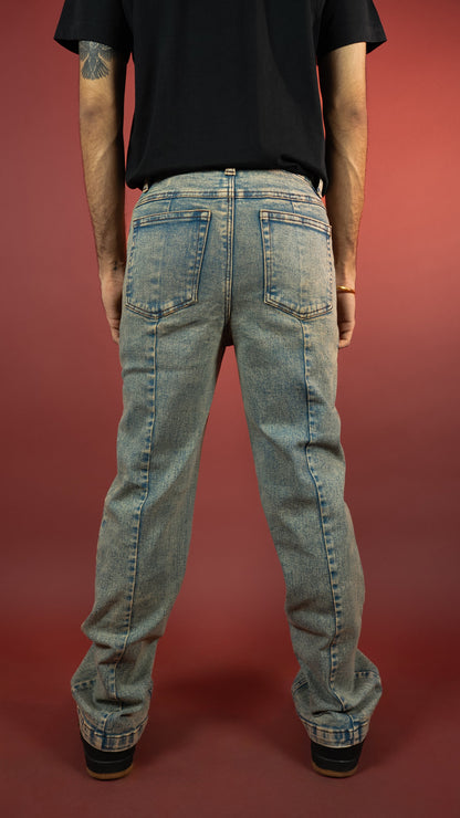 VINTAGE PLEATED DENIM MEN'S JEANS