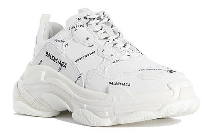 Balenciaga Triple S Allover Logo White (Women's)