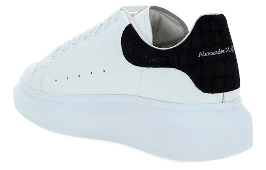 Alexander McQueen Oversized Black Embossed Suede Croco
