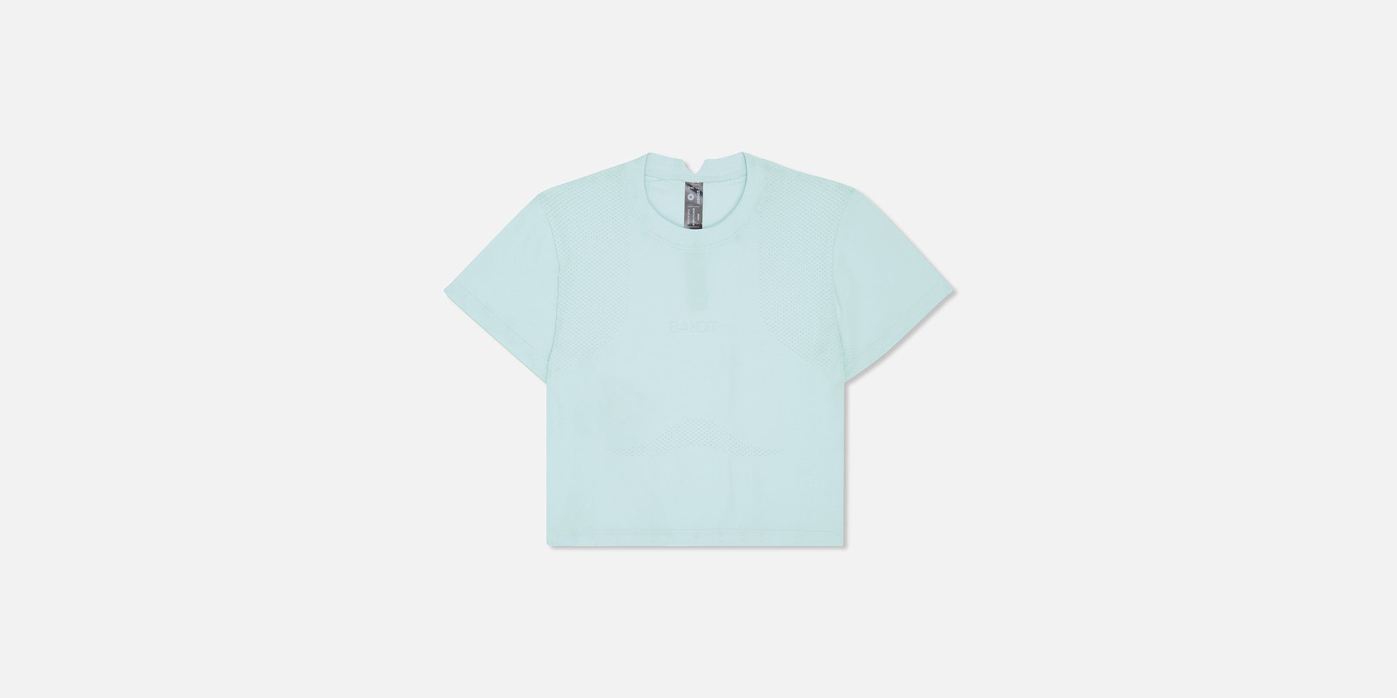 Bandit Womens Mercury Seamless Crop Tee Minty Blue
