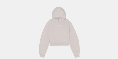 Bandit Womens Stitch Logo Cropped Hoodie Ash