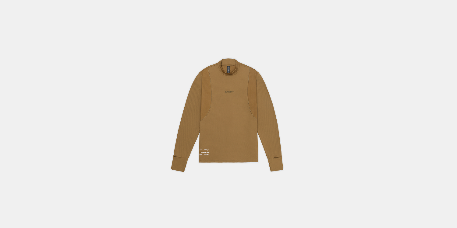 Bandit Mens Auragrid Mockneck Long Sleeve Antique Brass