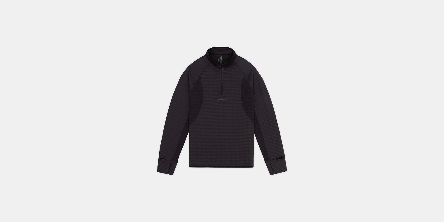 Bandit Mens Caldogrid Cold Weather Quarter Zip Shadow