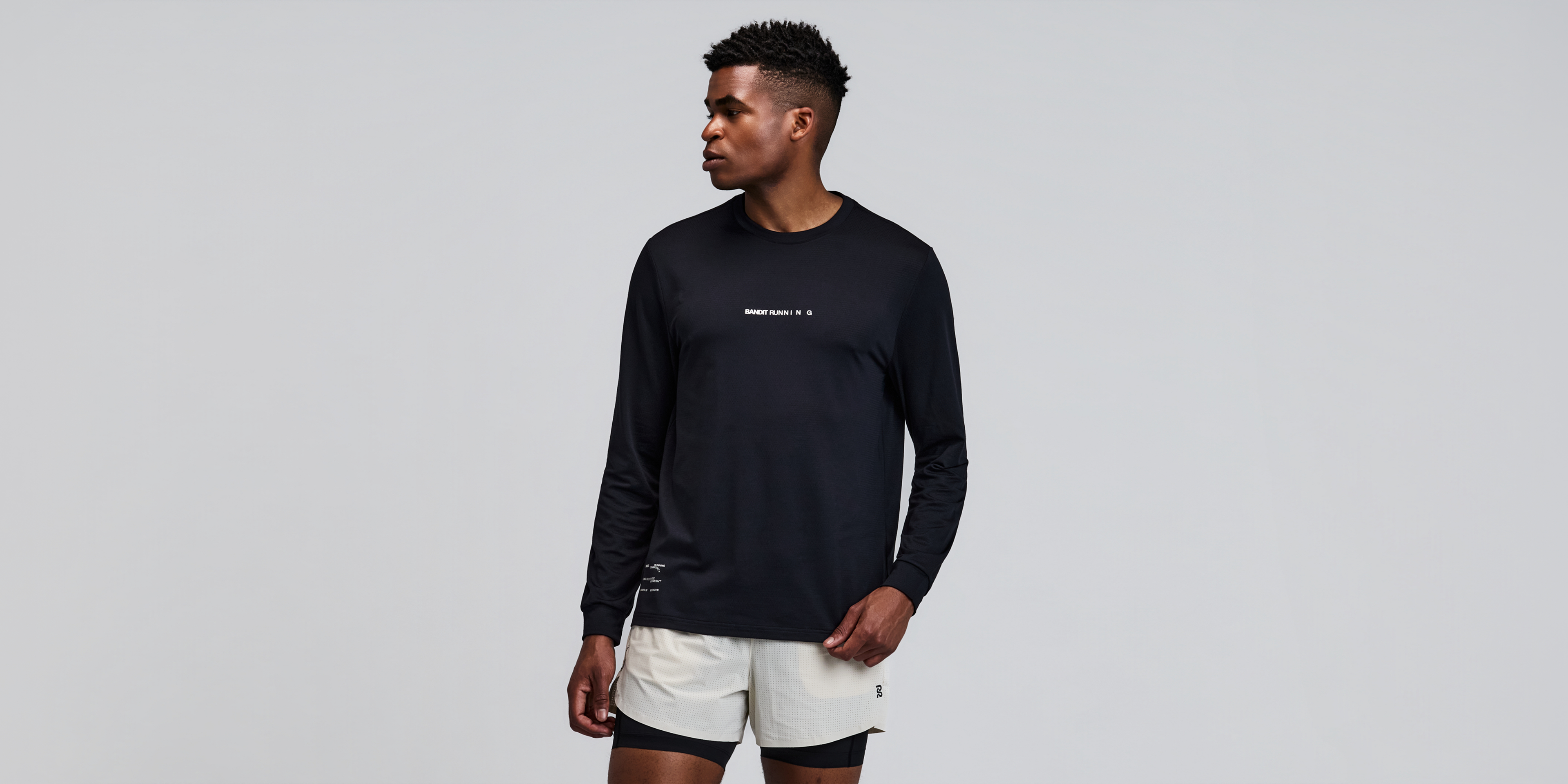 Bandit Micromesh Long Sleeve Performance Tee Unisex Black