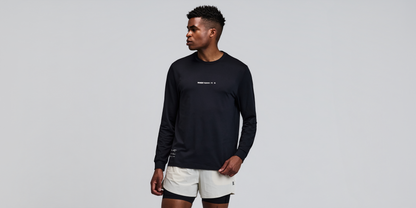 Bandit Micromesh Long Sleeve Performance Tee Unisex Black
