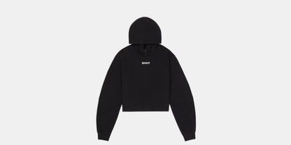 Bandit Womens Stitch Logo Cropped Hoodie Black