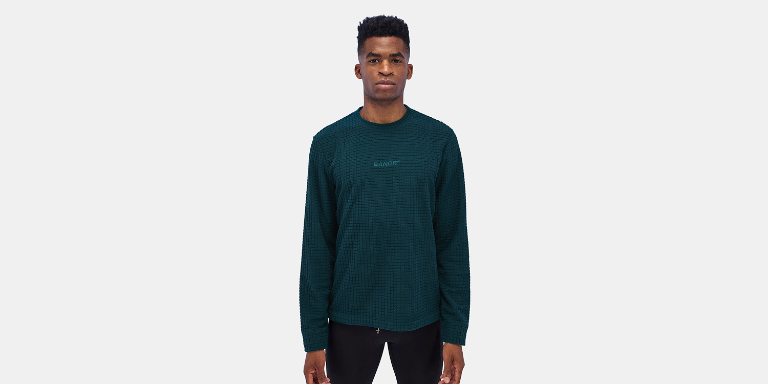 Bandit Mens Macrosoft Grid Pullover Storm