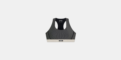 Bandit Striped Cadence Run Bra Black With Chalk