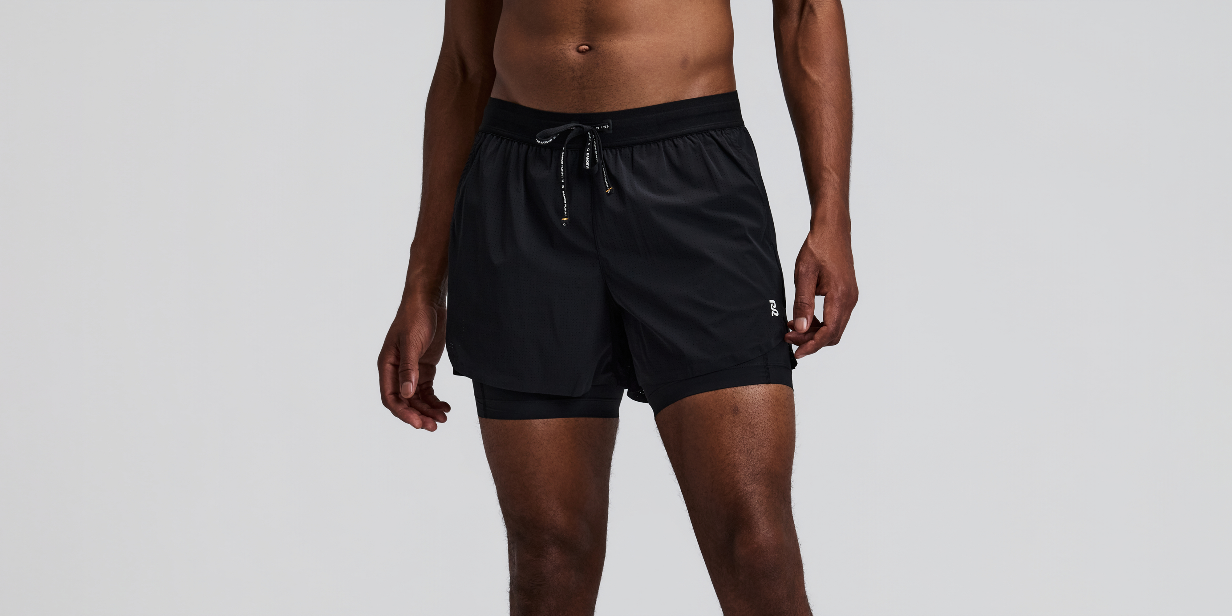 Bandit Mens Vento 2 In 1 Run Short Black