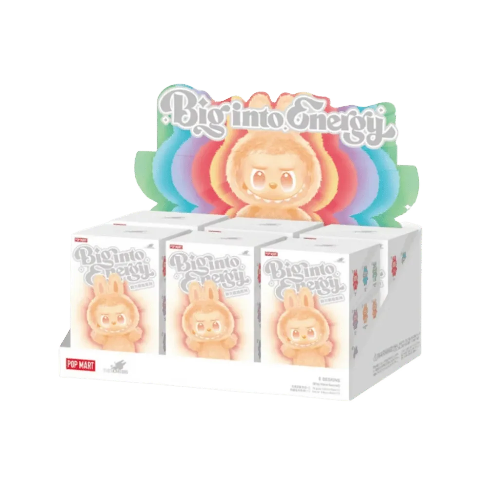 Pop Mart Labubu The Monsters Big into Energy Series Vinyl Plush Pendant Sealed Case (6 Blind Box) Pack of 6
