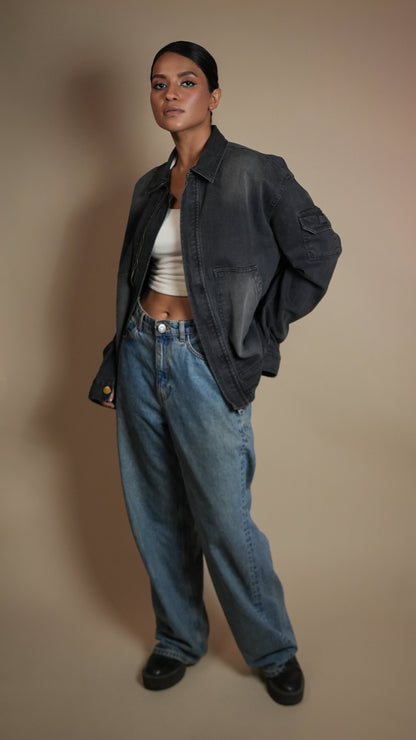 BLACK OG DENIM WOMEN'S JACKET