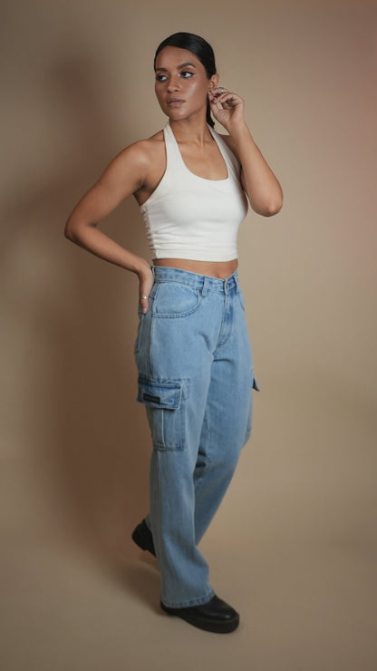 ICED DENIM WOMEN'S CARGO