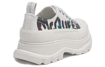 Alexander McQueen Tread Slick Low Lace Up White Grafitti