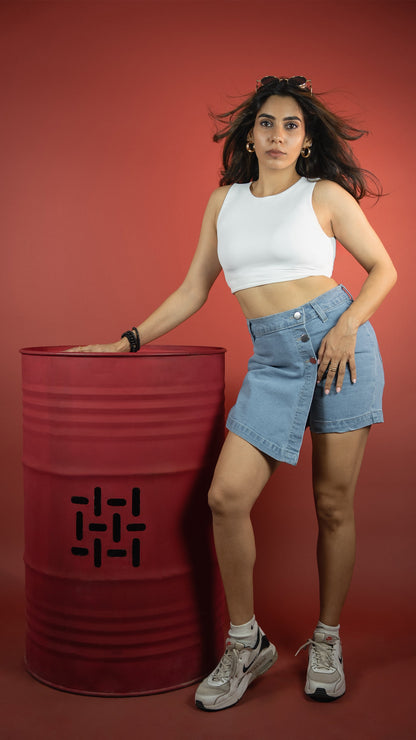 BLUE DENIM WOMEN'S SKORT