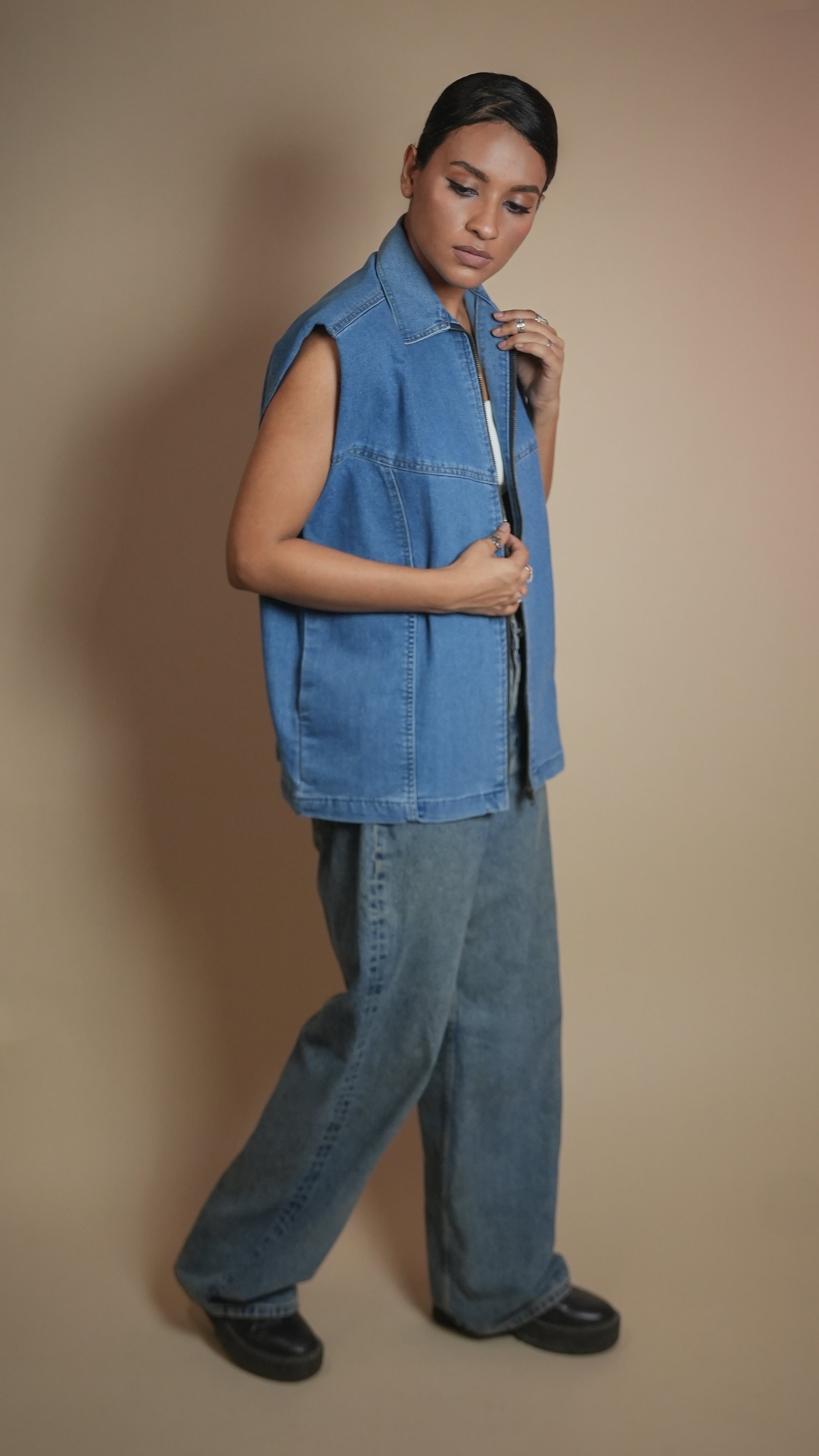 PADDED DENIM WOMEN'S JACKET
