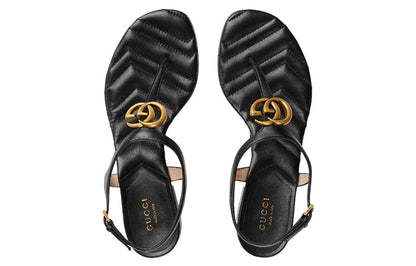 Gucci Marmont Double G Sandal Black (Women's)