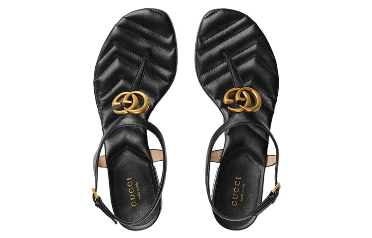 Gucci Marmont Double G Sandal Black (Women's)
