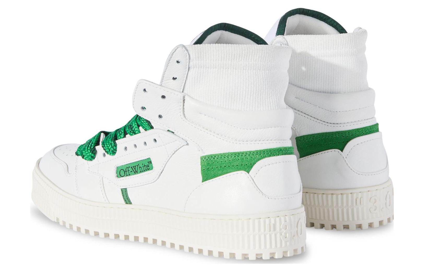 【Off-White】Off Court 3.0 Sneakers Green Off-White Men's Off-Court 3.0 Military Green High Top
