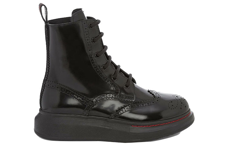 Alexander McQueen Hybrid Lace Up Boot Black (Women's)