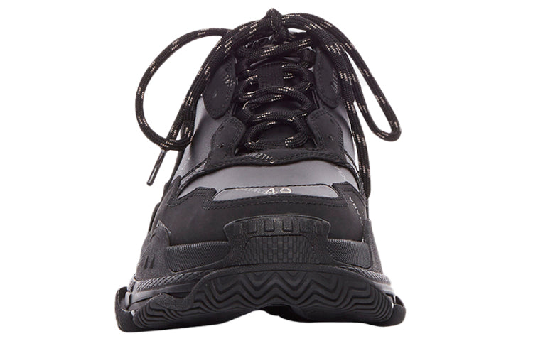 Balenciaga Triple S AllOver Logo Black Grey Leather Free
